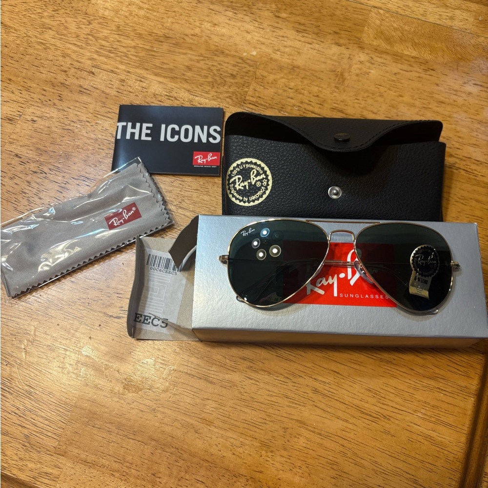 Ray-Ban Aviator Large Metal Sunglasses - Arista and Green